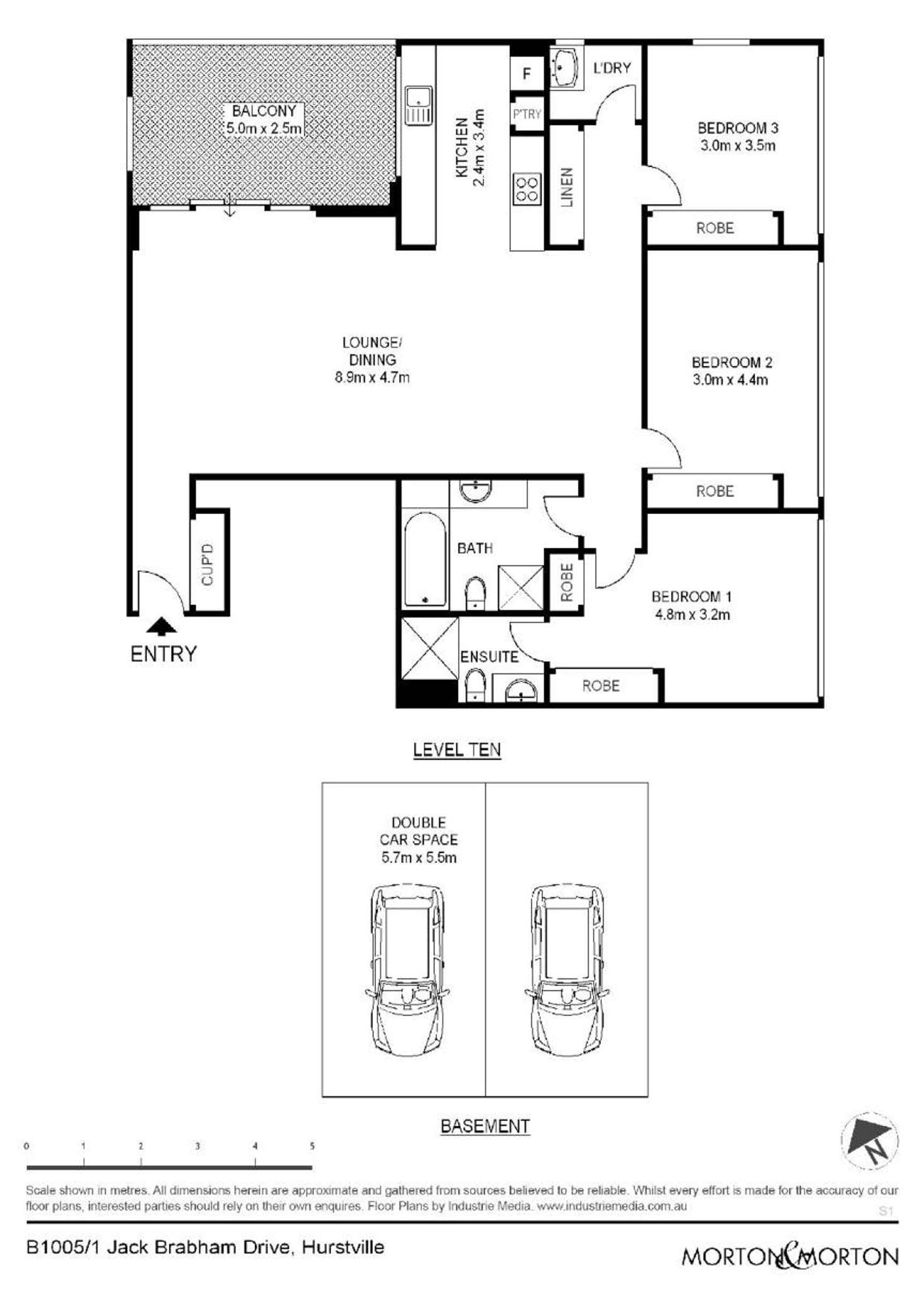Floorplan of Homely apartment listing, B10.05/1 Jack Brabham Drive, Hurstville NSW 2220