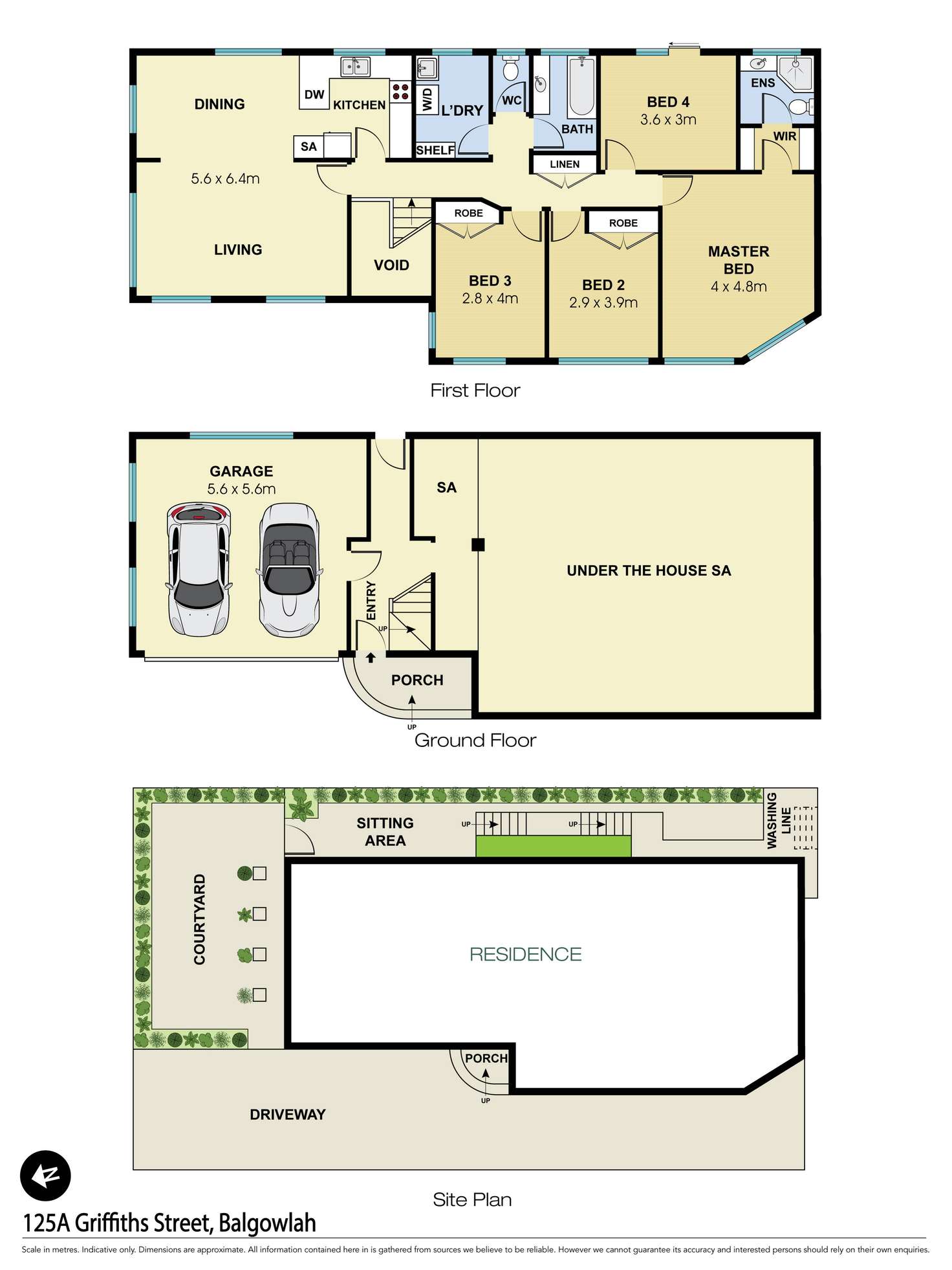 Floorplan of Homely townhouse listing, 125a Griffiths Street, Balgowlah NSW 2093