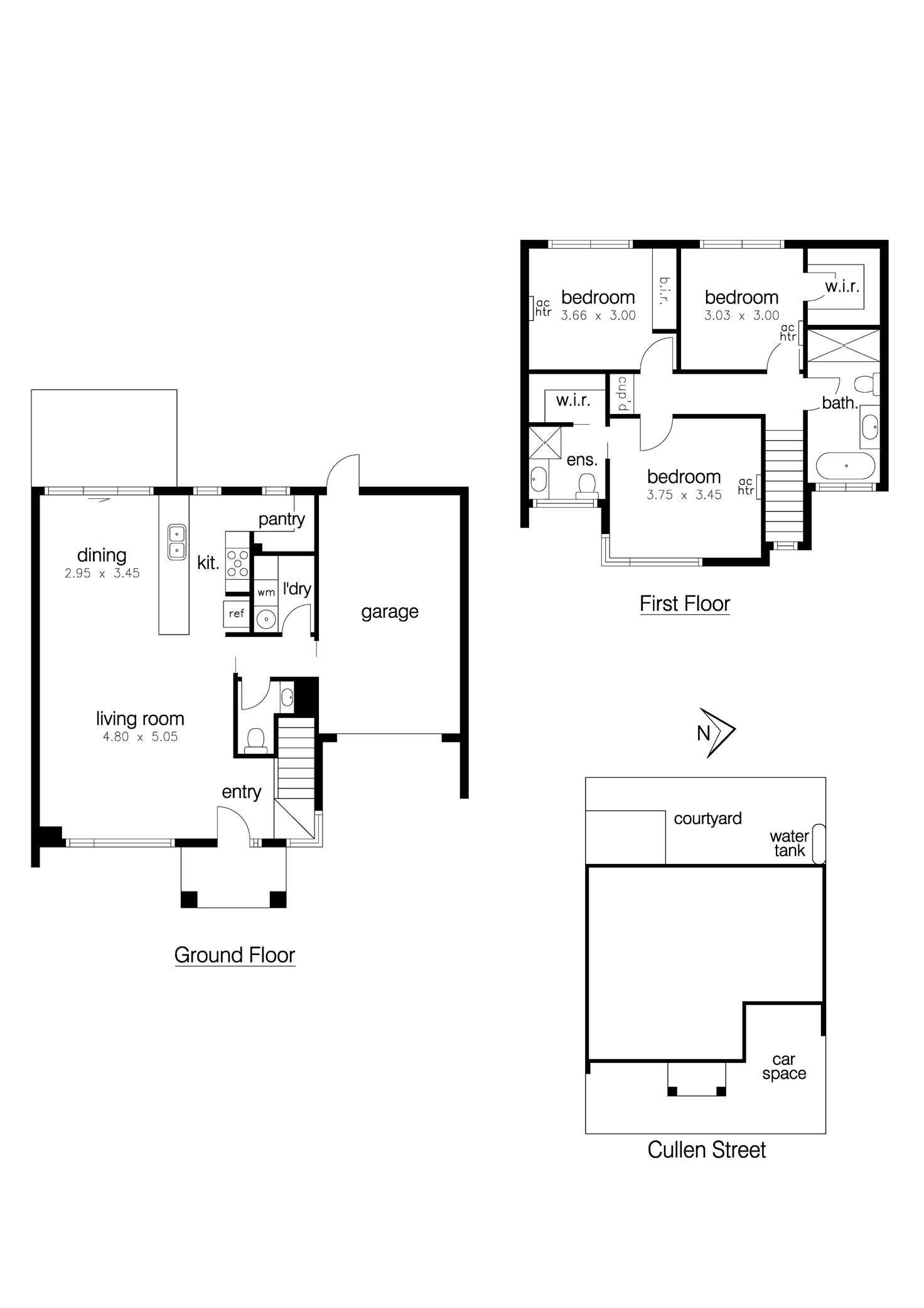 Floorplan of Homely townhouse listing, 7 Cullen Street, Spotswood VIC 3015