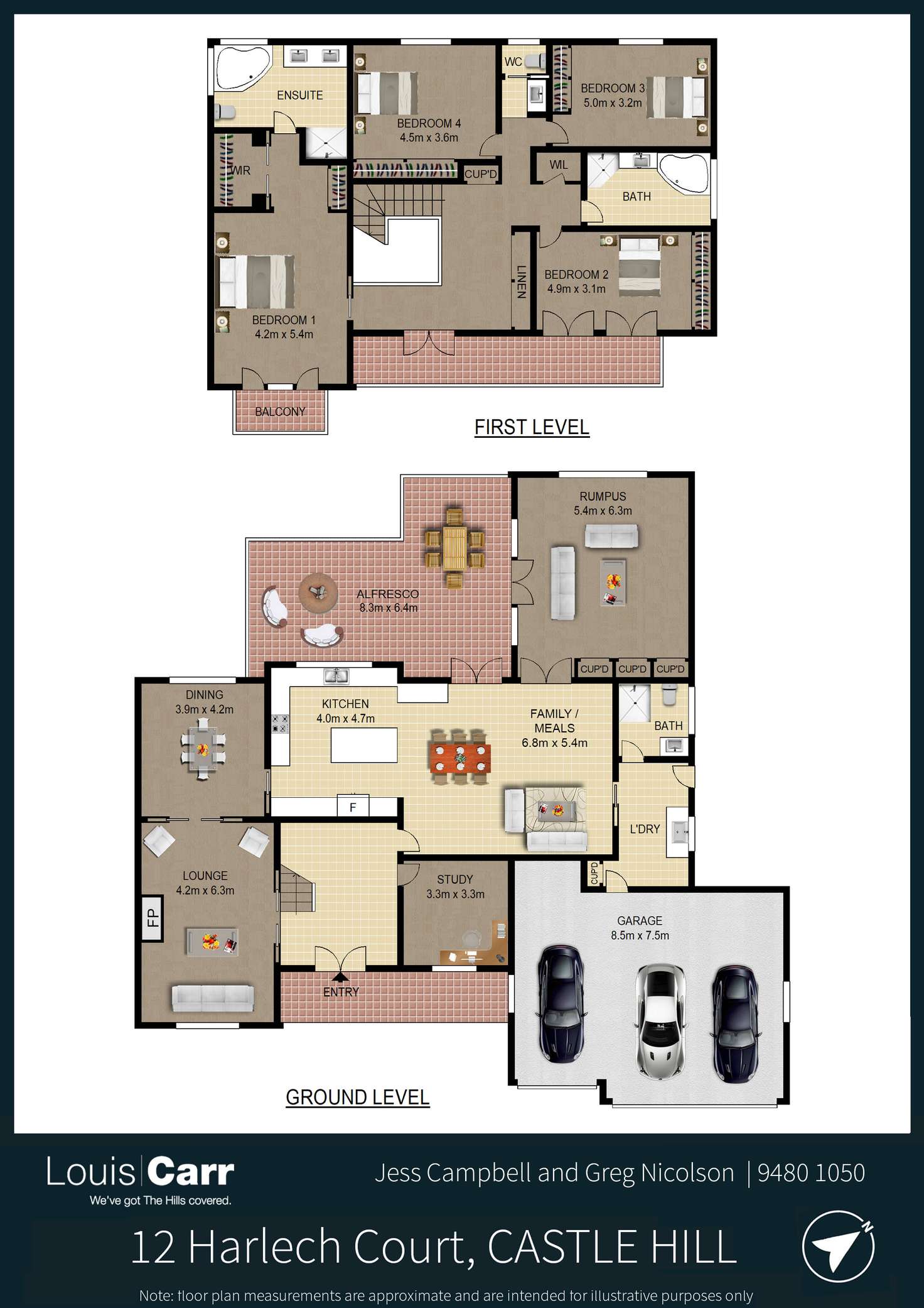 Floorplan of Homely house listing, 12 Harlech Court, Castle Hill NSW 2154