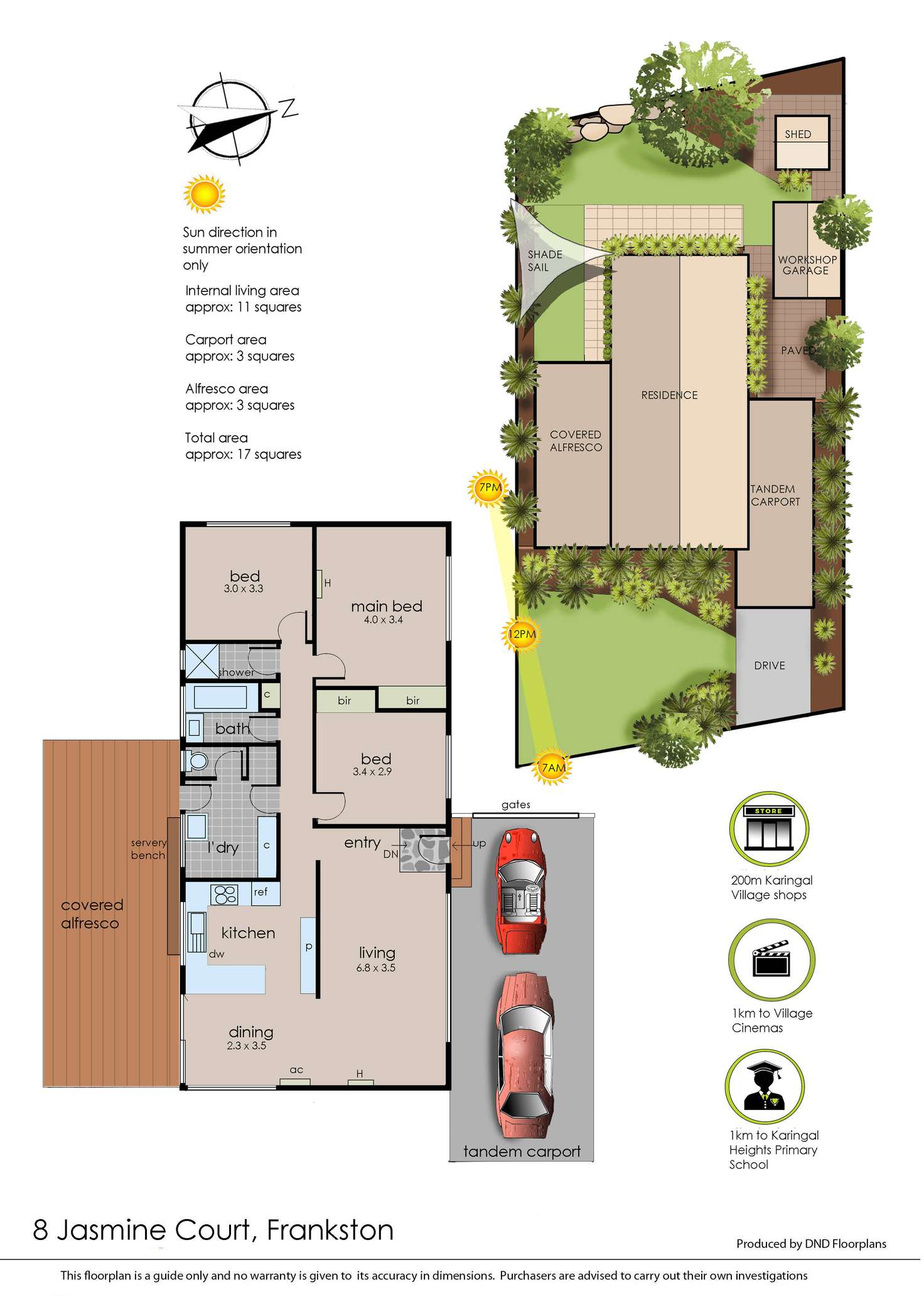Floorplan of Homely house listing, 8 Jasmine Court, Frankston VIC 3199