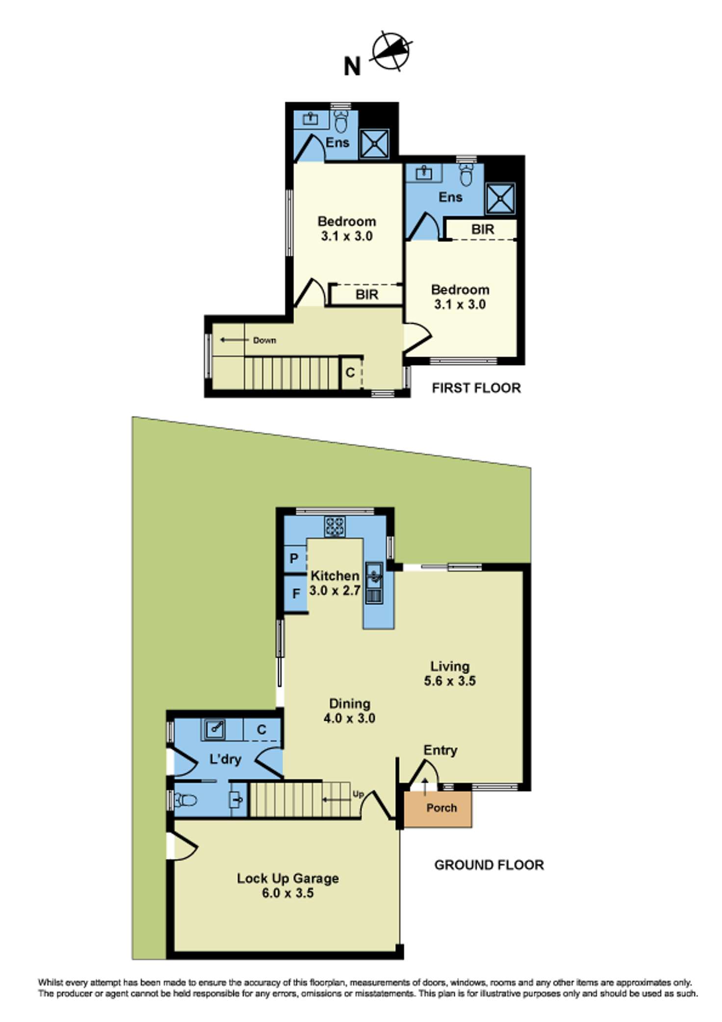 Floorplan of Homely townhouse listing, 2/5 Howell Place, Braybrook VIC 3019