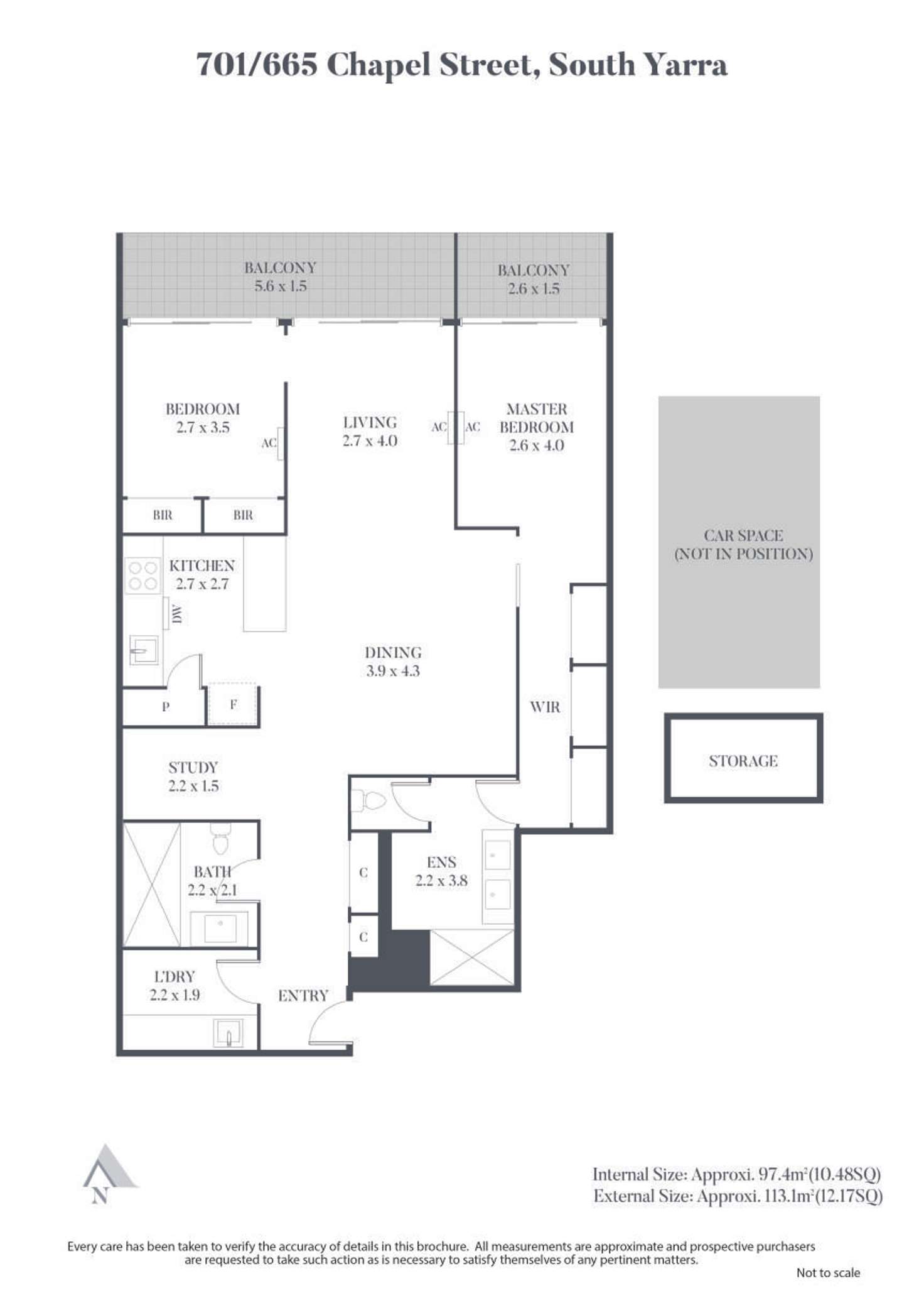 Floorplan of Homely apartment listing, 701/665 Chapel Street, South Yarra VIC 3141