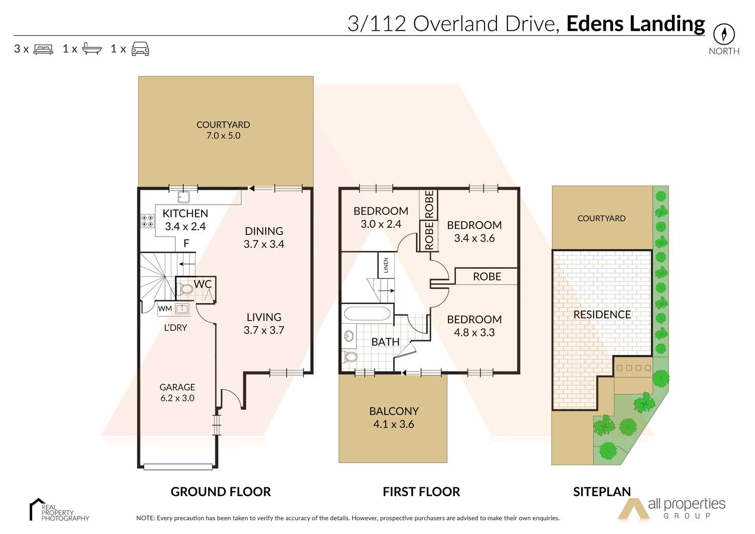 Floorplan of Homely unit listing, 3/112 Overland Drive, Edens Landing QLD 4207