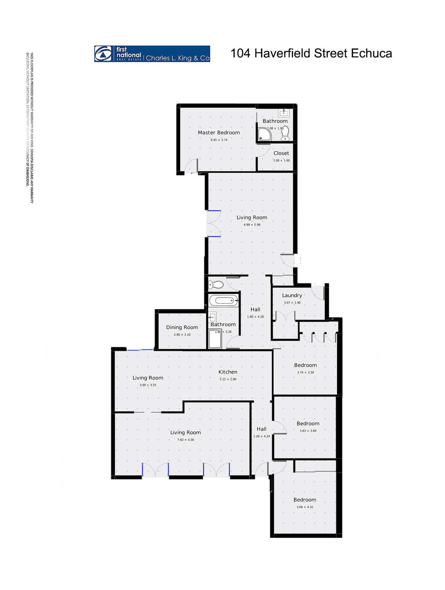 Floorplan of Homely house listing, 104 Haverfield Street, Echuca VIC 3564