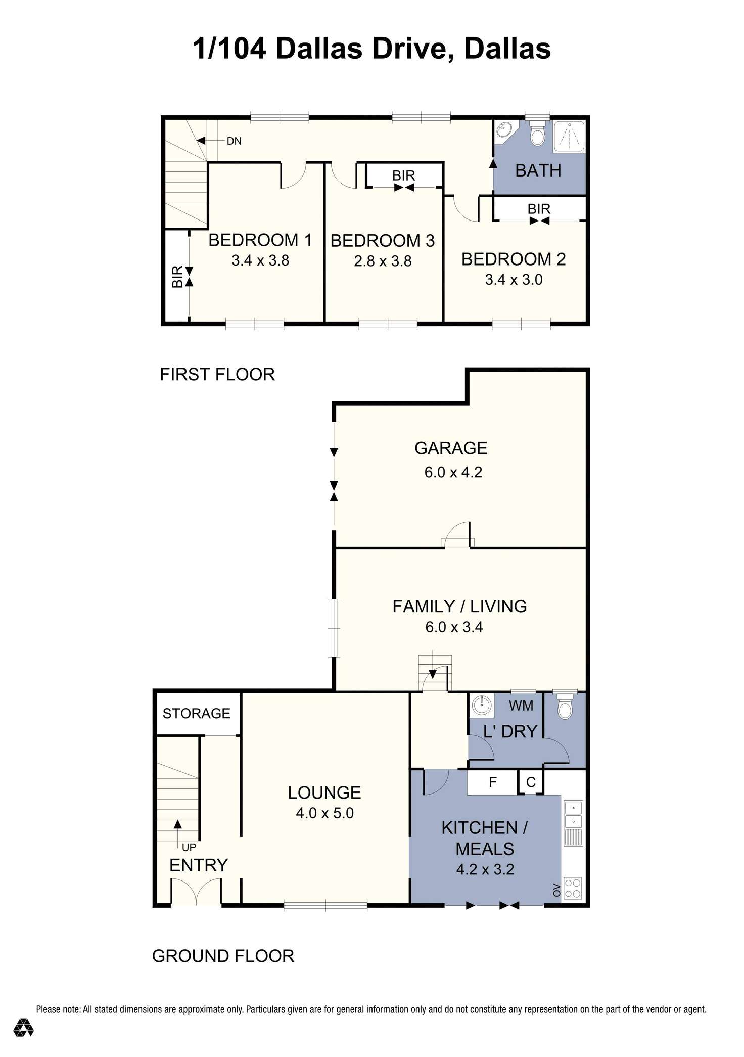 Floorplan of Homely house listing, 104 Dallas Drive, Dallas VIC 3047