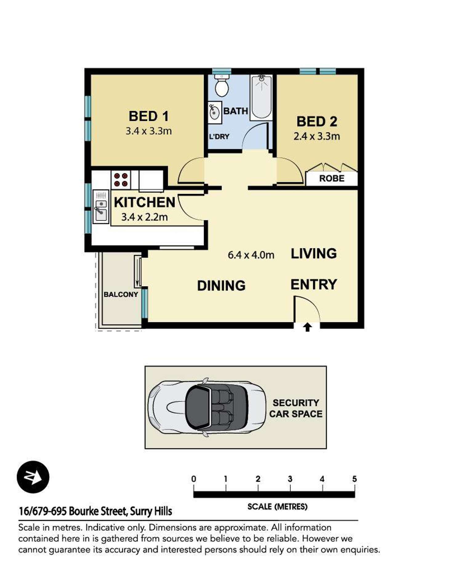 Floorplan of Homely apartment listing, 16/679-695 Bourke Street, Surry Hills NSW 2010