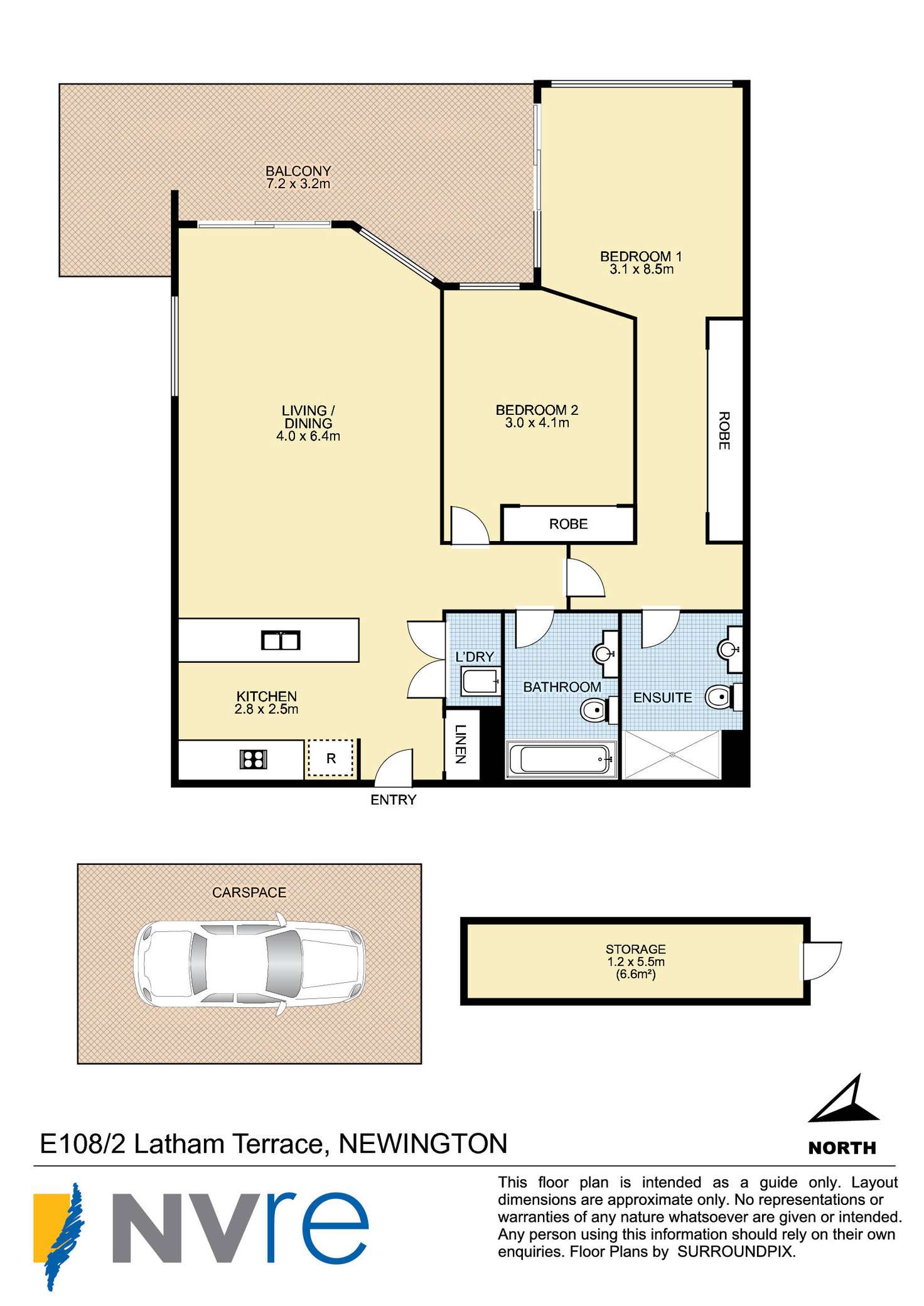 Floorplan of Homely apartment listing, E108/2 Latham Terrace, Newington NSW 2127