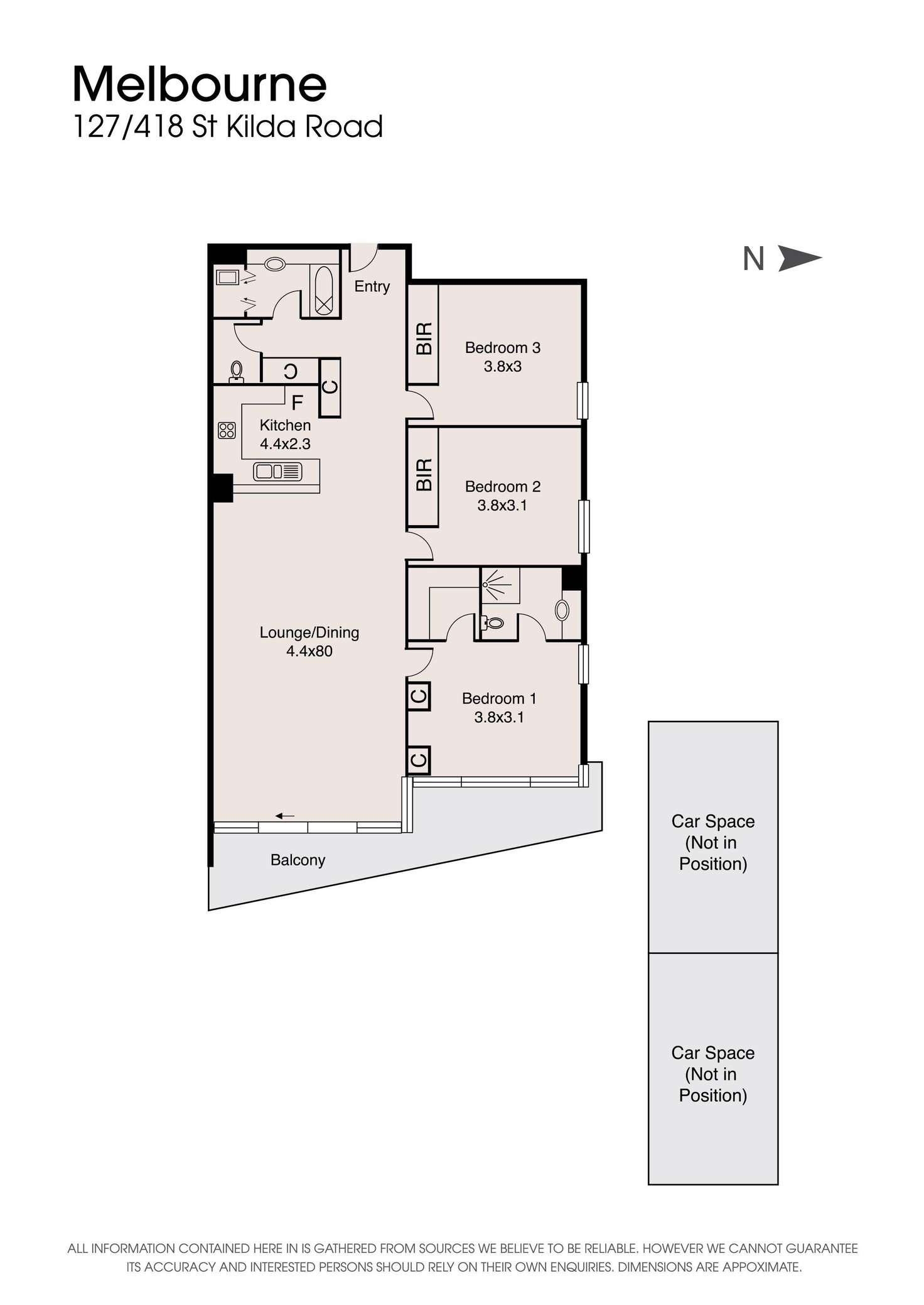 Floorplan of Homely apartment listing, 127/418 St Kilda Road, Melbourne VIC 3004
