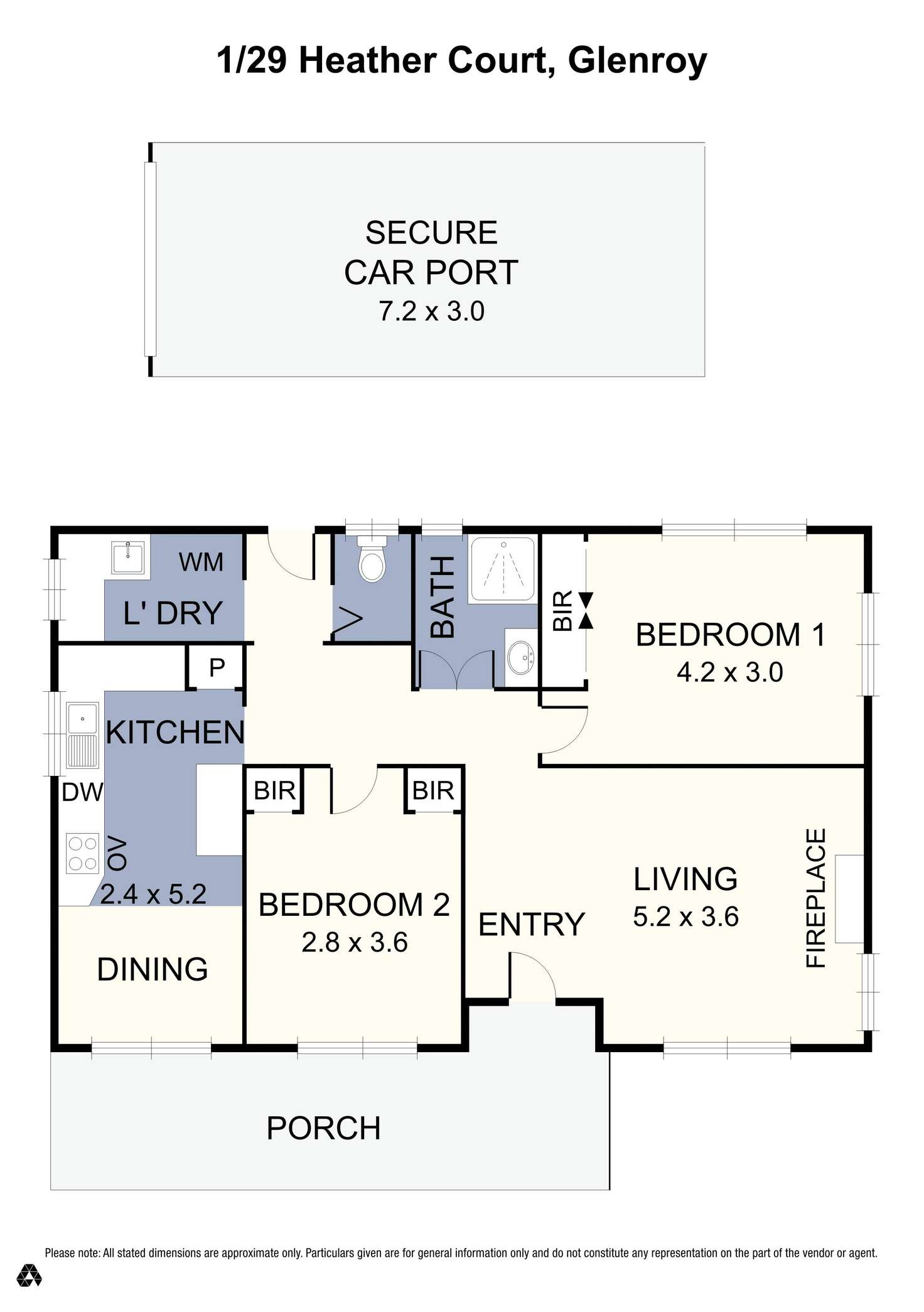 Floorplan of Homely house listing, 1/29 Heather Court, Glenroy VIC 3046