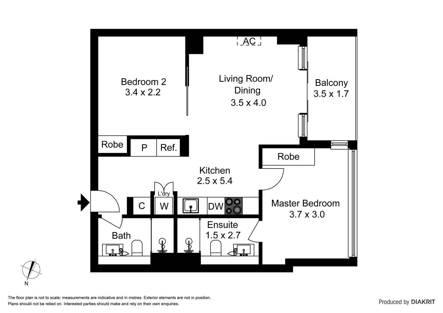 Floorplan of Homely apartment listing, 2615/220 Spencer Street, Melbourne VIC 3000