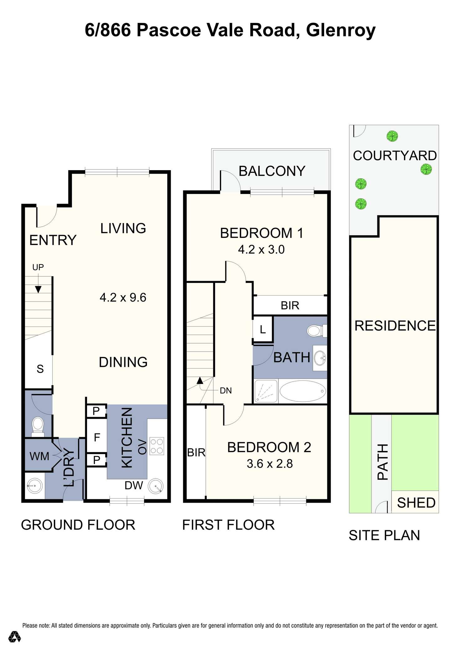 Floorplan of Homely unit listing, 6/866 Pascoe Vale Road, Glenroy VIC 3046