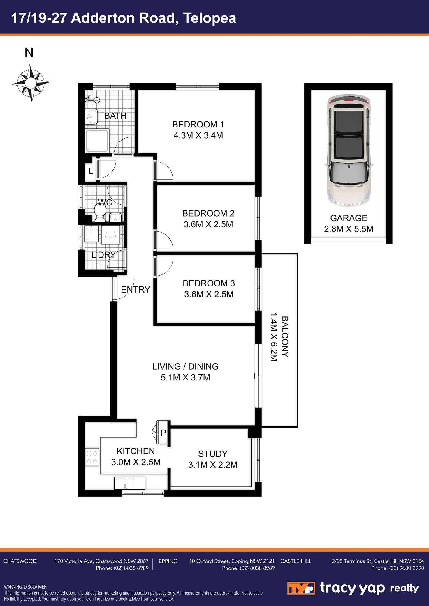Floorplan of Homely unit listing, 17/19-27 Adderton Road, Telopea NSW 2117