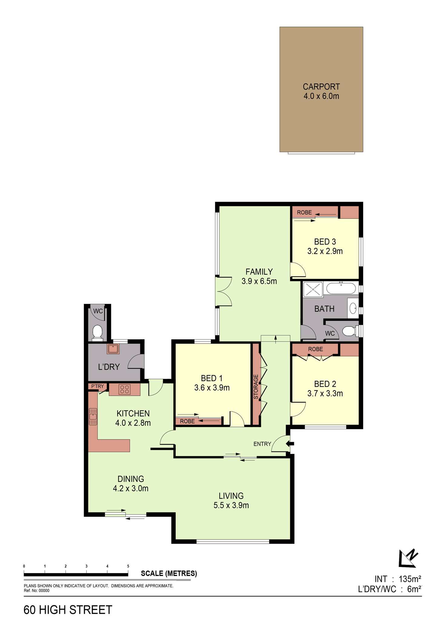 Floorplan of Homely house listing, 60 High Street, Kangaroo Flat VIC 3555