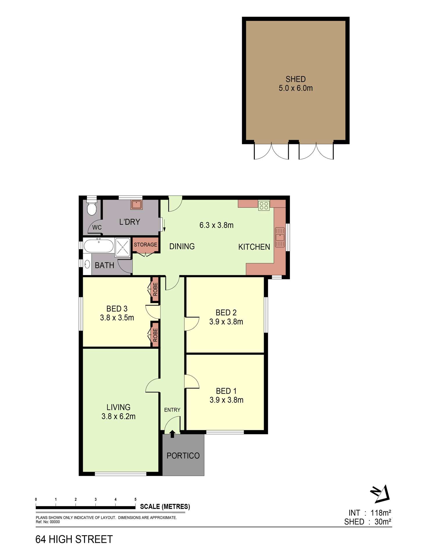 Floorplan of Homely house listing, 64 High Street, Kangaroo Flat VIC 3555