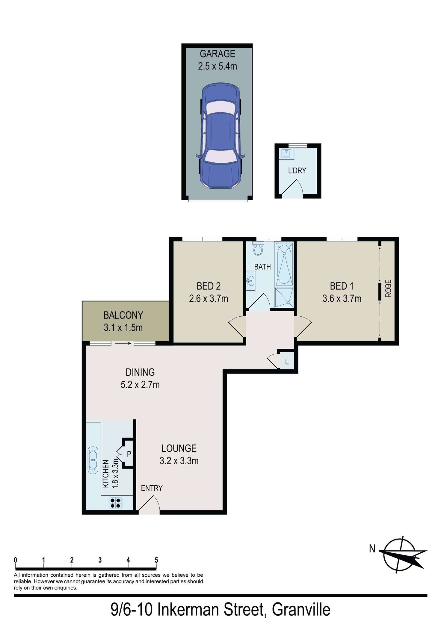 Floorplan of Homely unit listing, 9/6-10 Inkerman Street, Granville NSW 2142