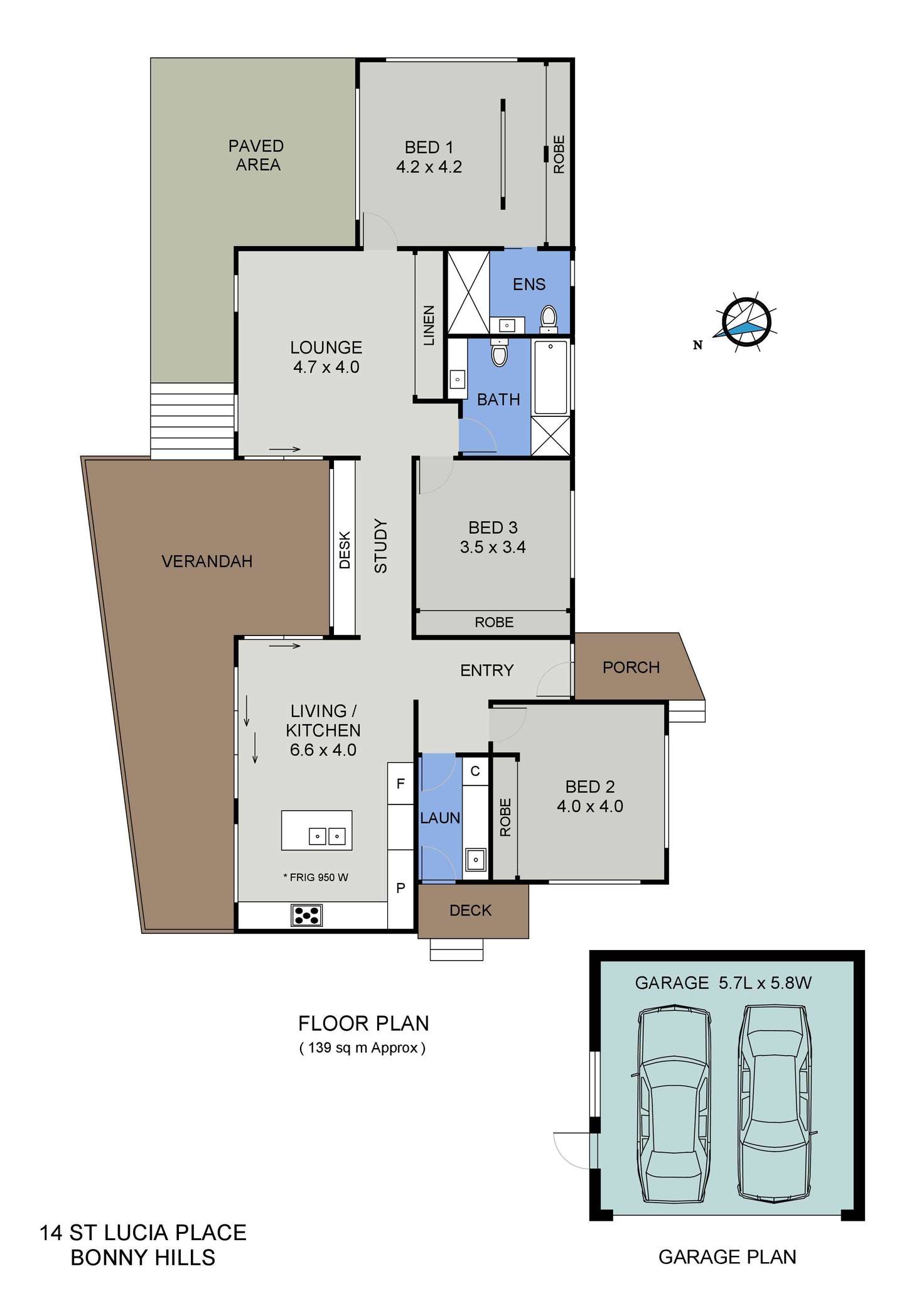 Floorplan of Homely house listing, 14 St Lucia Place, Bonny Hills NSW 2445