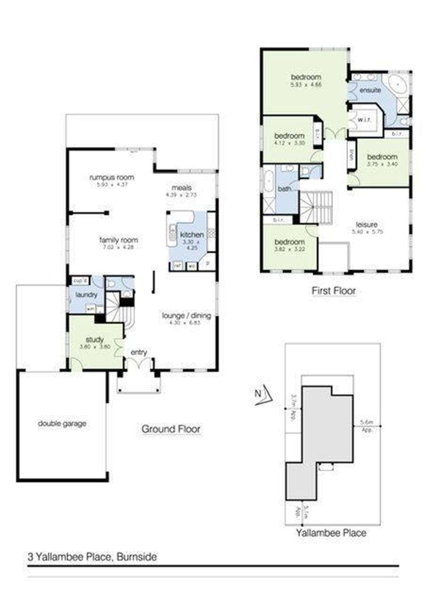 Floorplan of Homely house listing, 3 Yallambee Place, Burnside VIC 3023