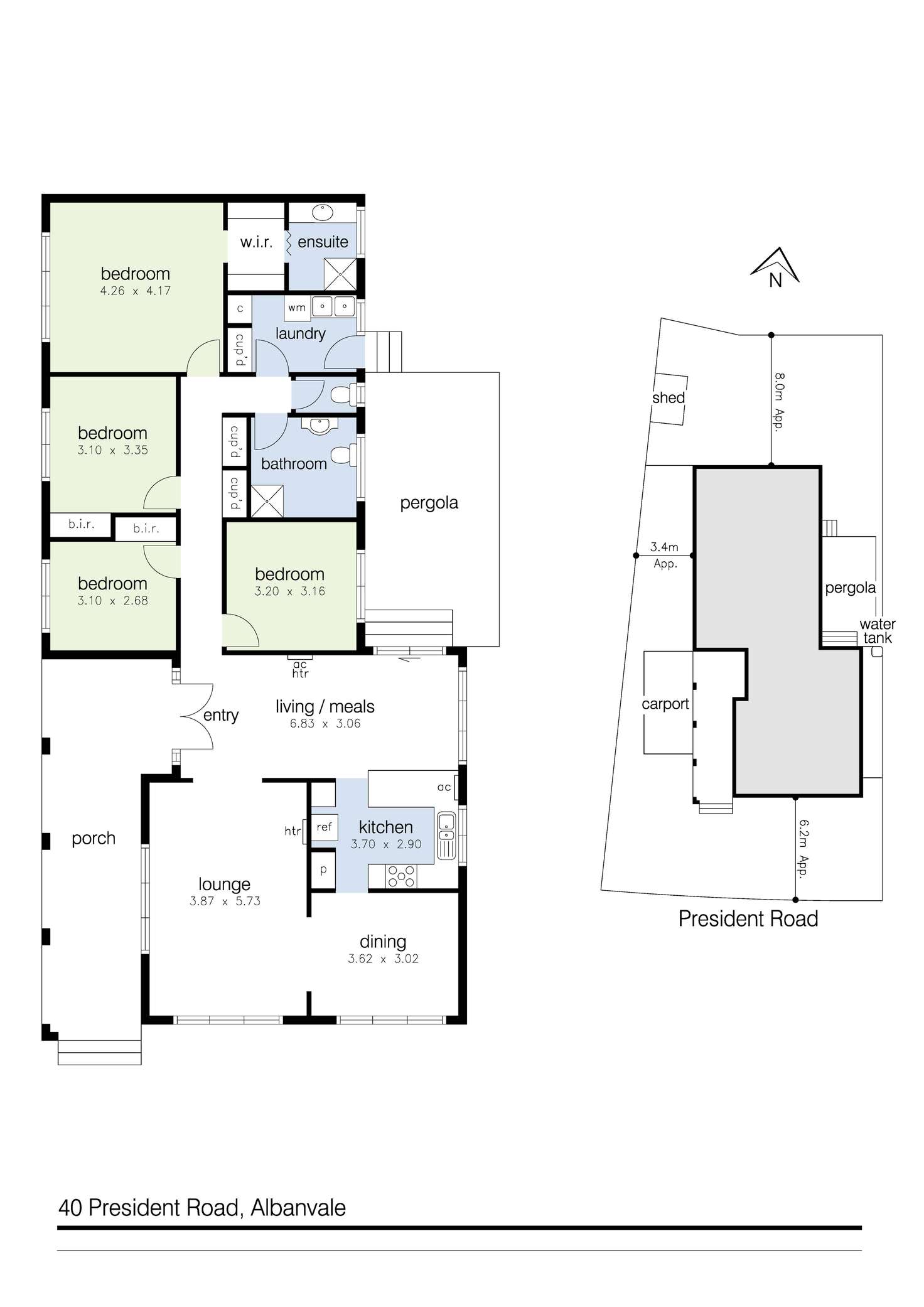 Floorplan of Homely house listing, 40 President Road, Albanvale VIC 3021