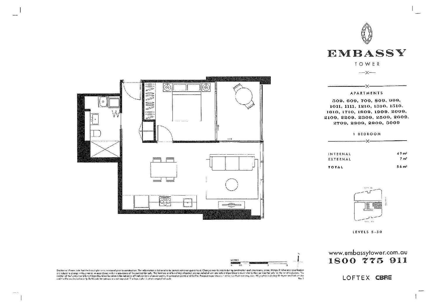 Floorplan of Homely apartment listing, 2209/1 Marshall Avenue, St Leonards NSW 2065
