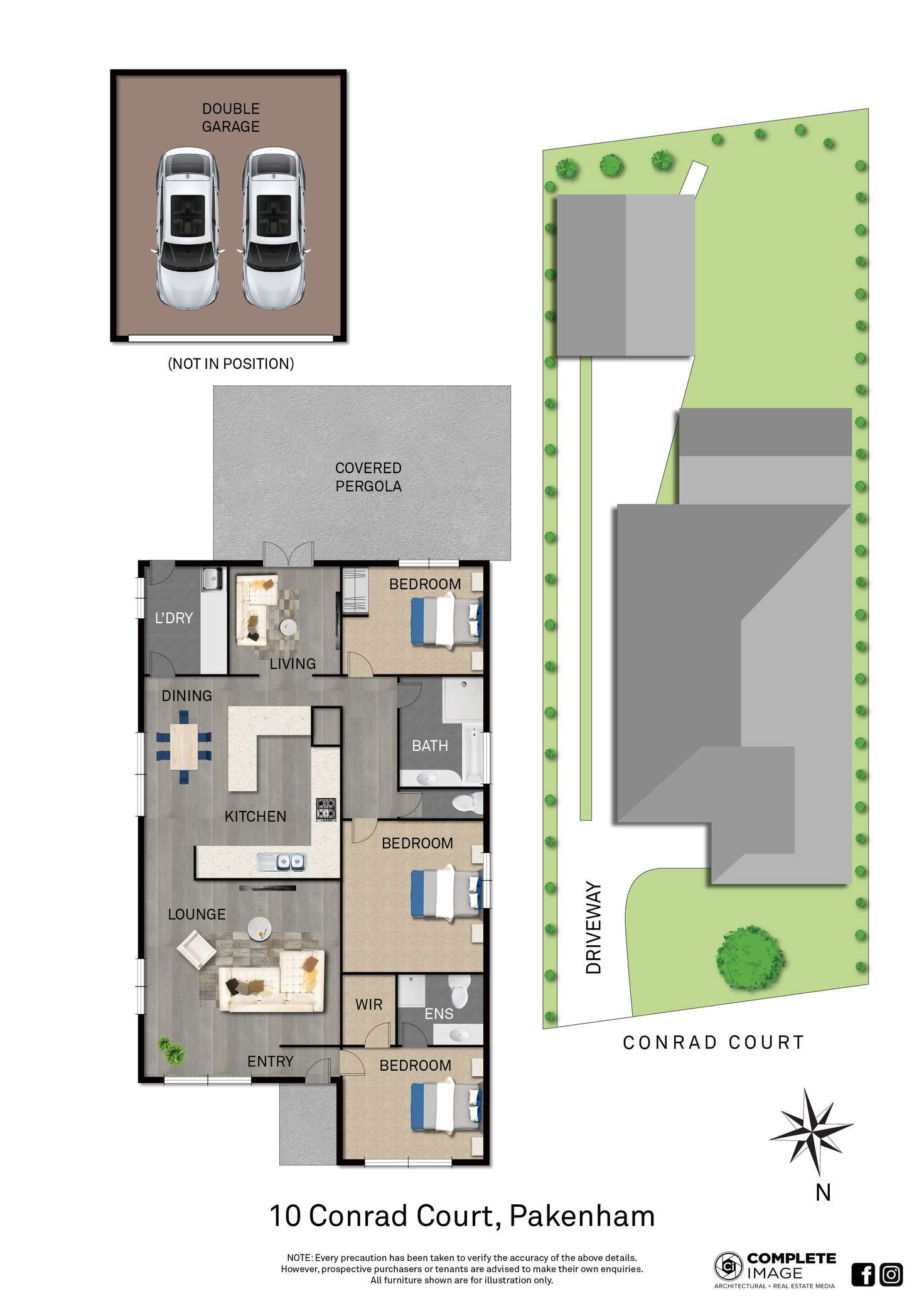 Floorplan of Homely house listing, 10 Conrad Court, Pakenham VIC 3810