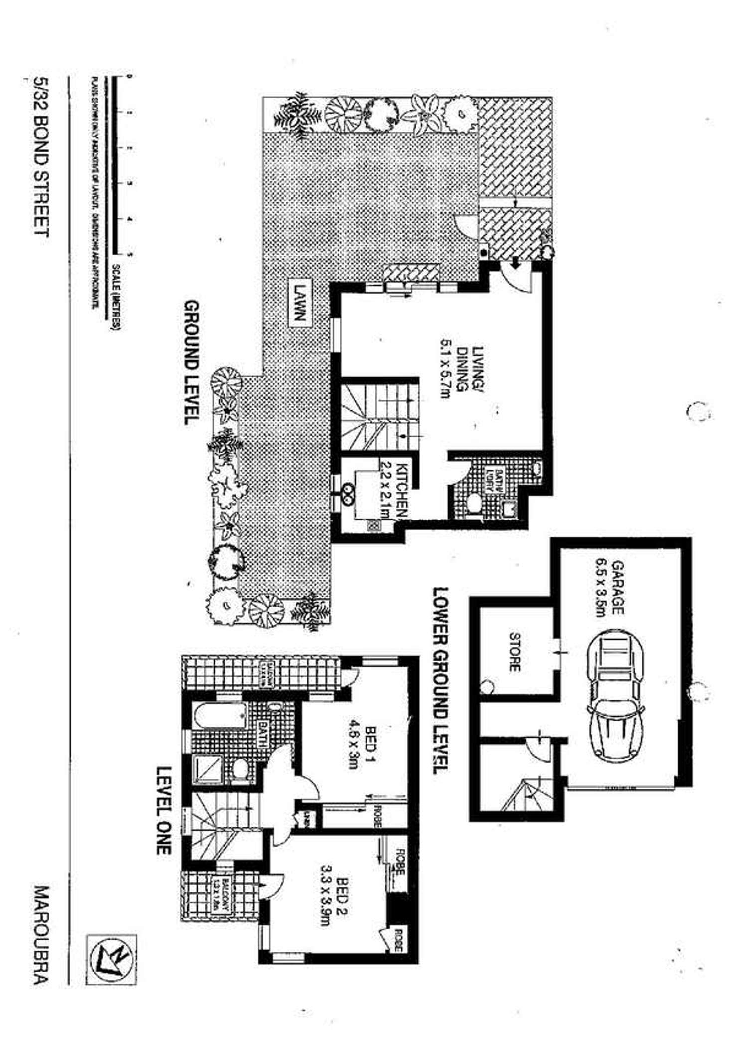 Floorplan of Homely townhouse listing, 5/32 Bond Street, Maroubra NSW 2035