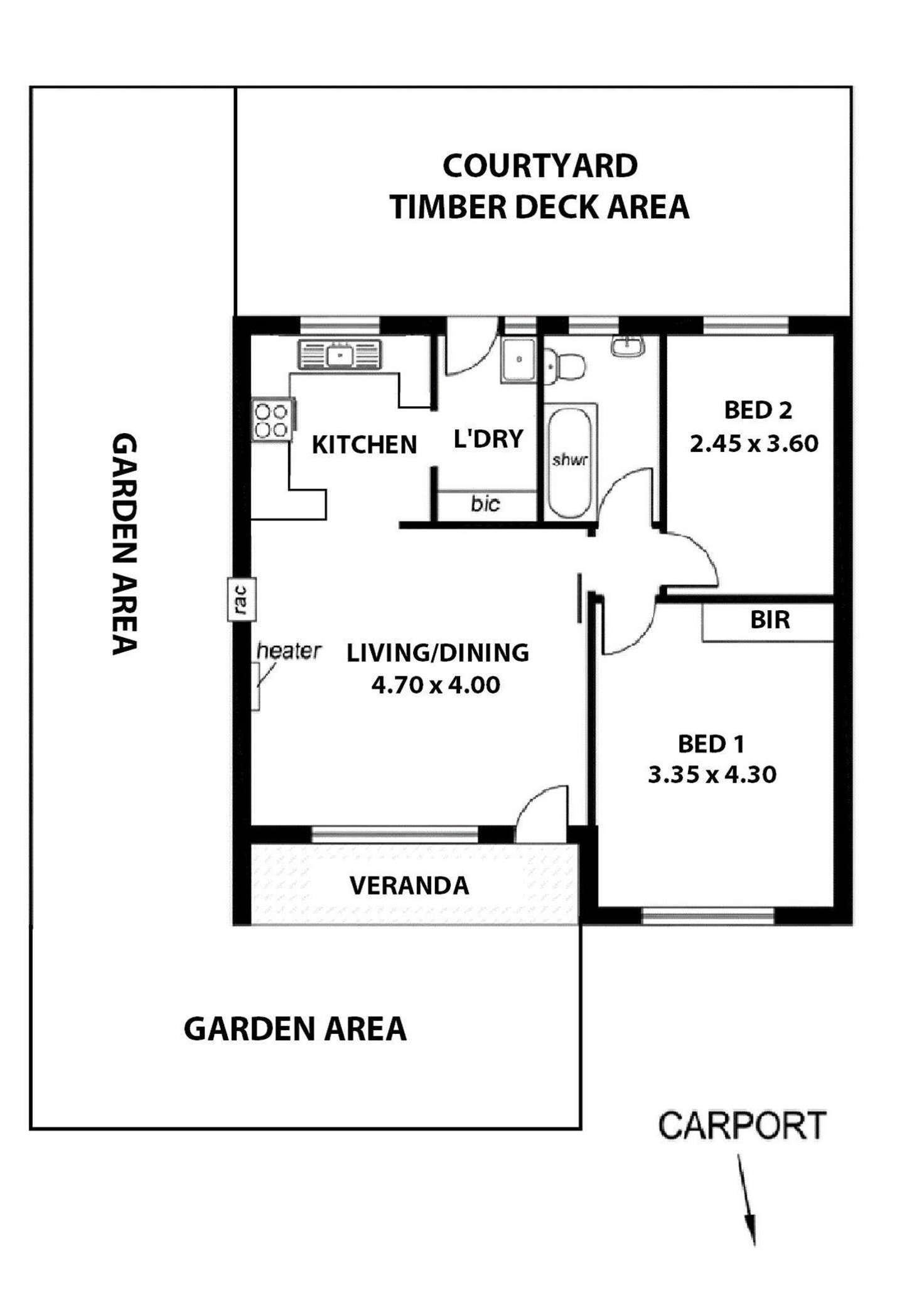 Floorplan of Homely unit listing, 4/5 Holton Street, Glenside SA 5065