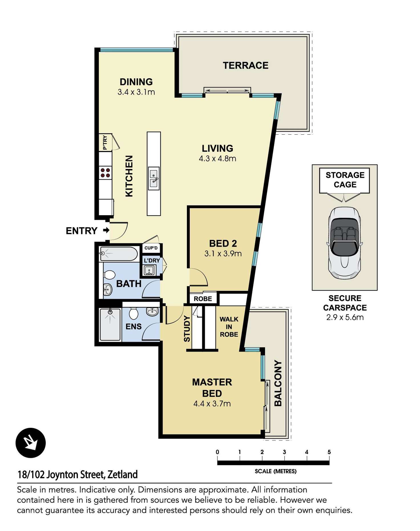Floorplan of Homely apartment listing, 18/102 Joynton Avenue, Zetland NSW 2017