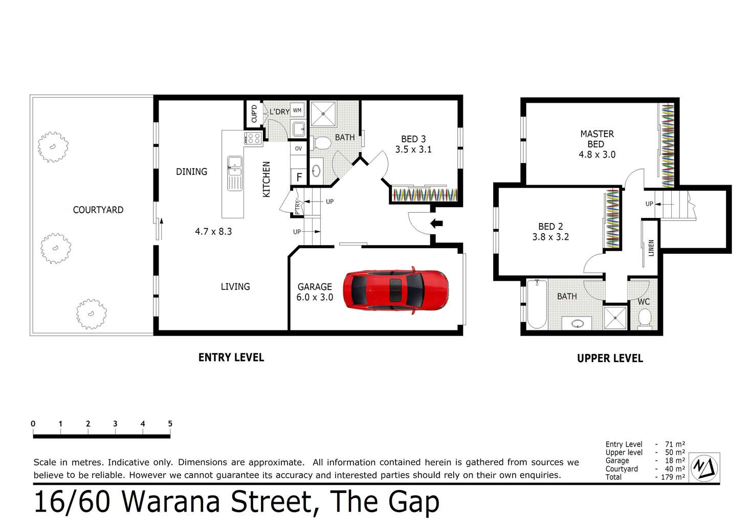 Floorplan of Homely townhouse listing, 16/60 Warana Street, The Gap QLD 4061