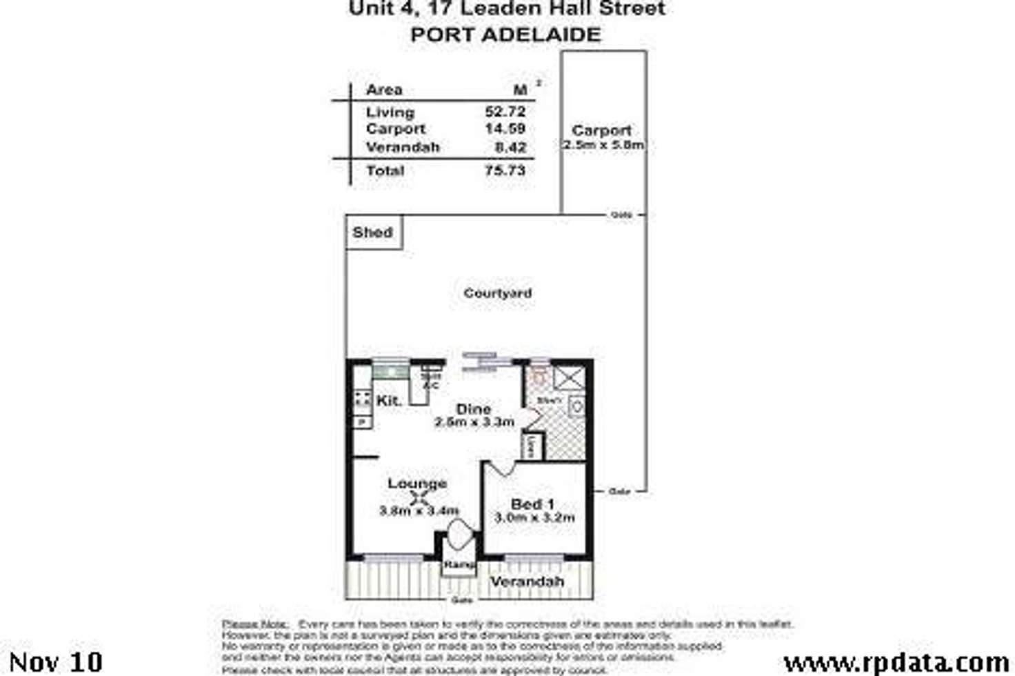 Floorplan of Homely unit listing, 1/17 Leadenhall Street, Port Adelaide SA 5015