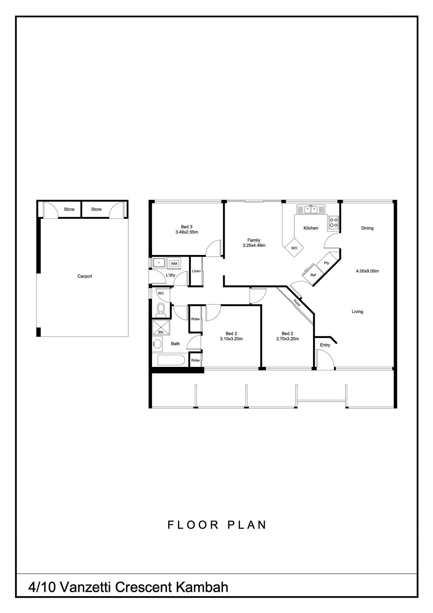 Floorplan of Homely townhouse listing, 4/10 Vanzetti Crescent, Kambah ACT 2902