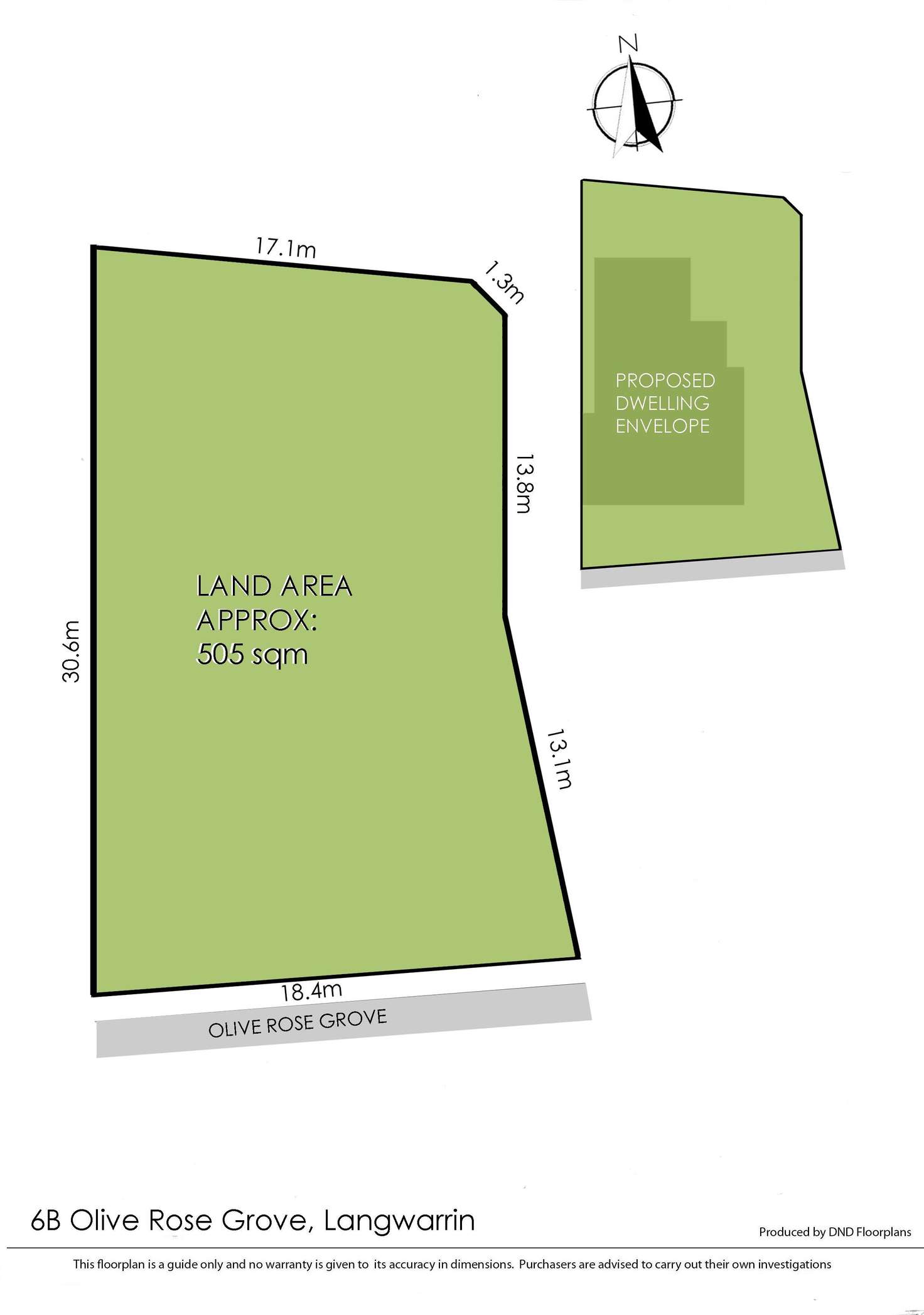 Floorplan of Homely residentialLand listing, 6B Olive Rose Grove, Langwarrin VIC 3910