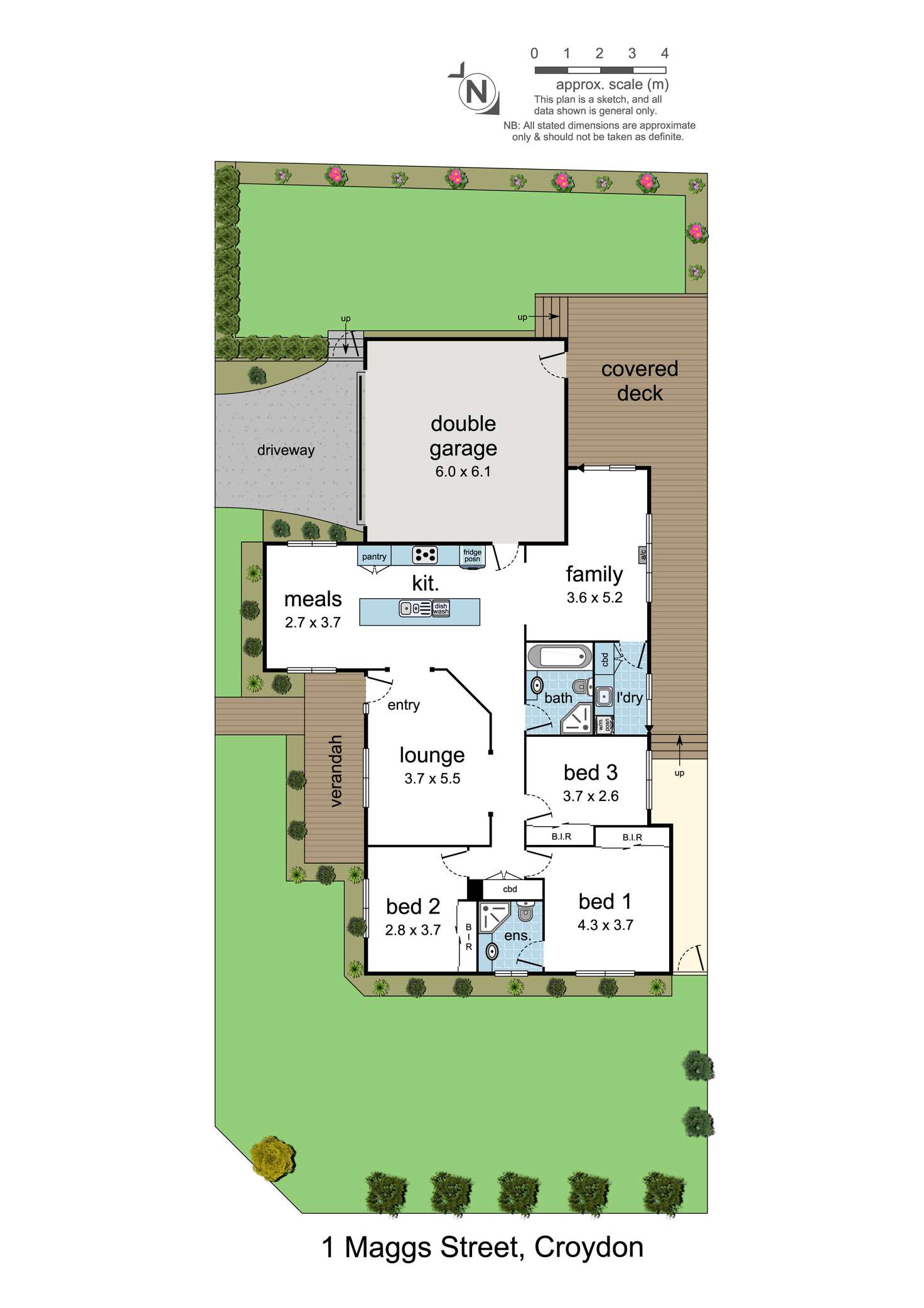 Floorplan of Homely house listing, 1 Maggs Street, Croydon VIC 3136