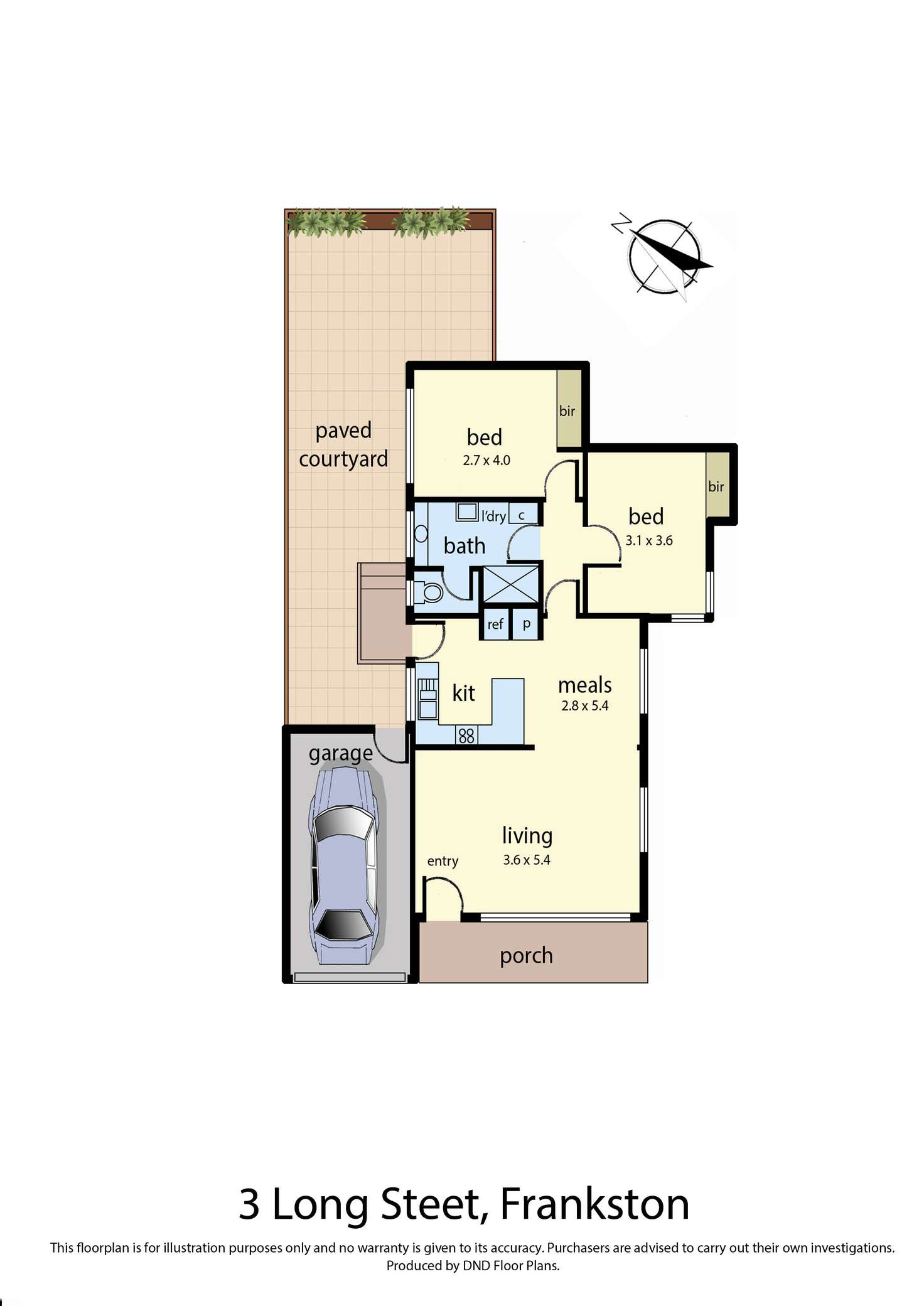 Floorplan of Homely unit listing, 5 Long Street, Frankston VIC 3199