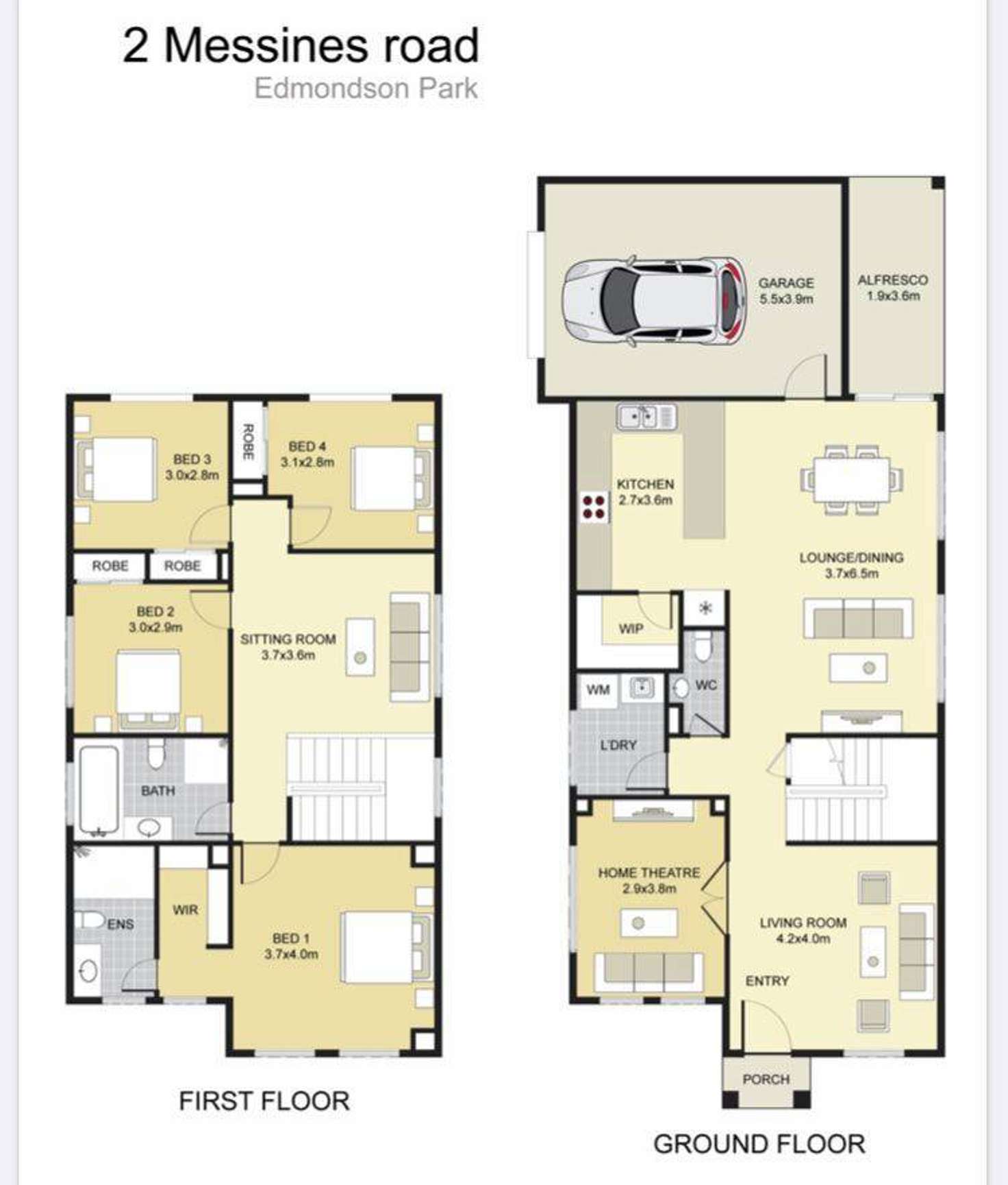 Floorplan of Homely house listing, 2 Messines Road, Edmondson Park NSW 2174