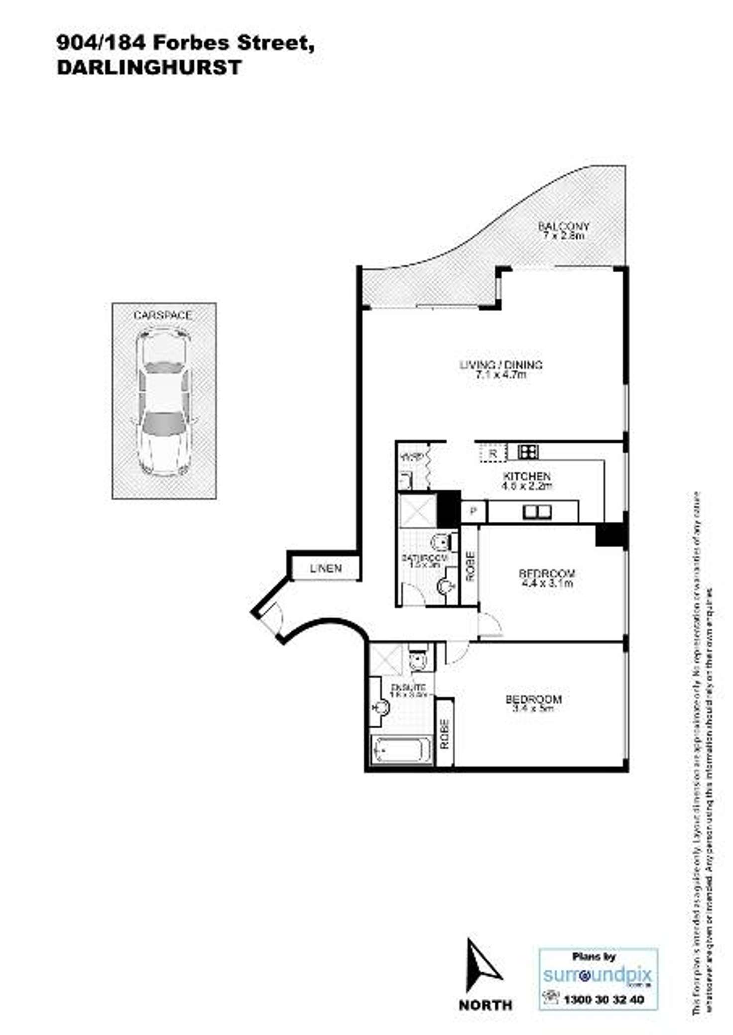 Floorplan of Homely apartment listing, 1101/184 Forbes Street, Darlinghurst NSW 2010