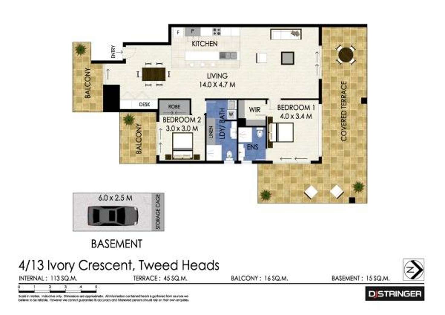 Floorplan of Homely unit listing, 4/13 Ivory Crescent, Tweed Heads NSW 2485