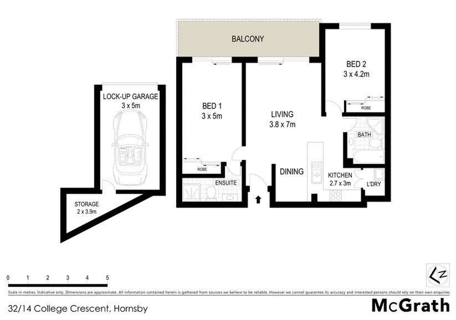 Floorplan of Homely apartment listing, 32/14 College Crescent, Hornsby NSW 2077