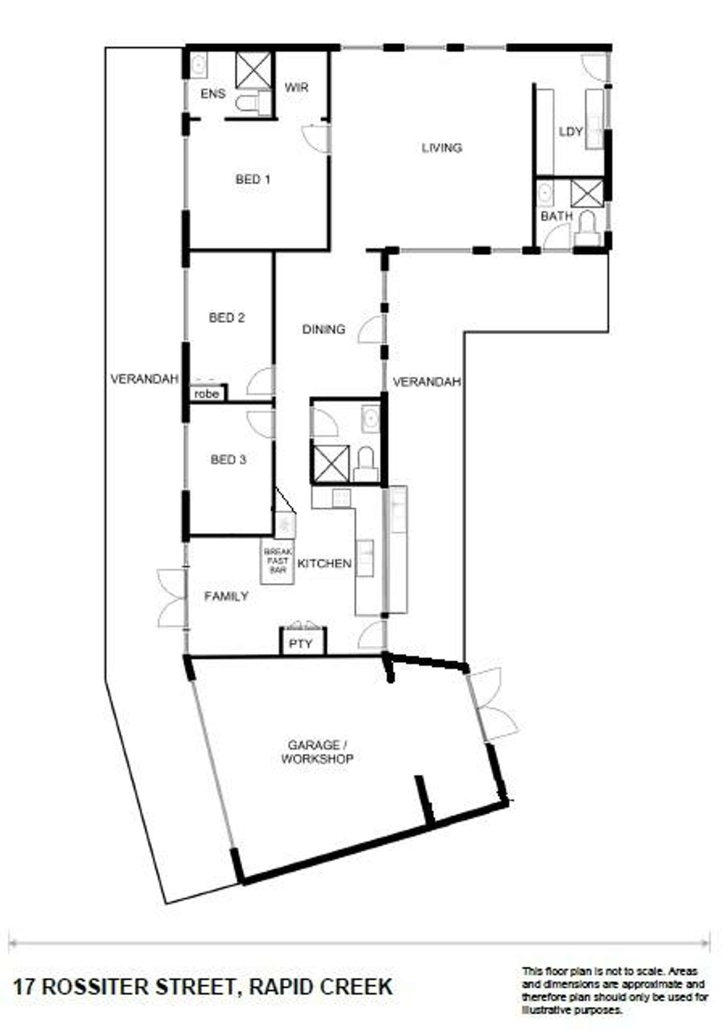 Floorplan of Homely house listing, 17 Rossiter Street, Rapid Creek NT 810