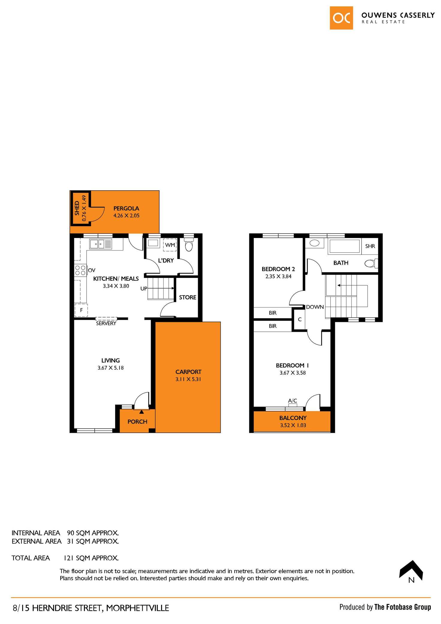 Floorplan of Homely townhouse listing, 8/15 Hendrie Street, Morphettville SA 5043