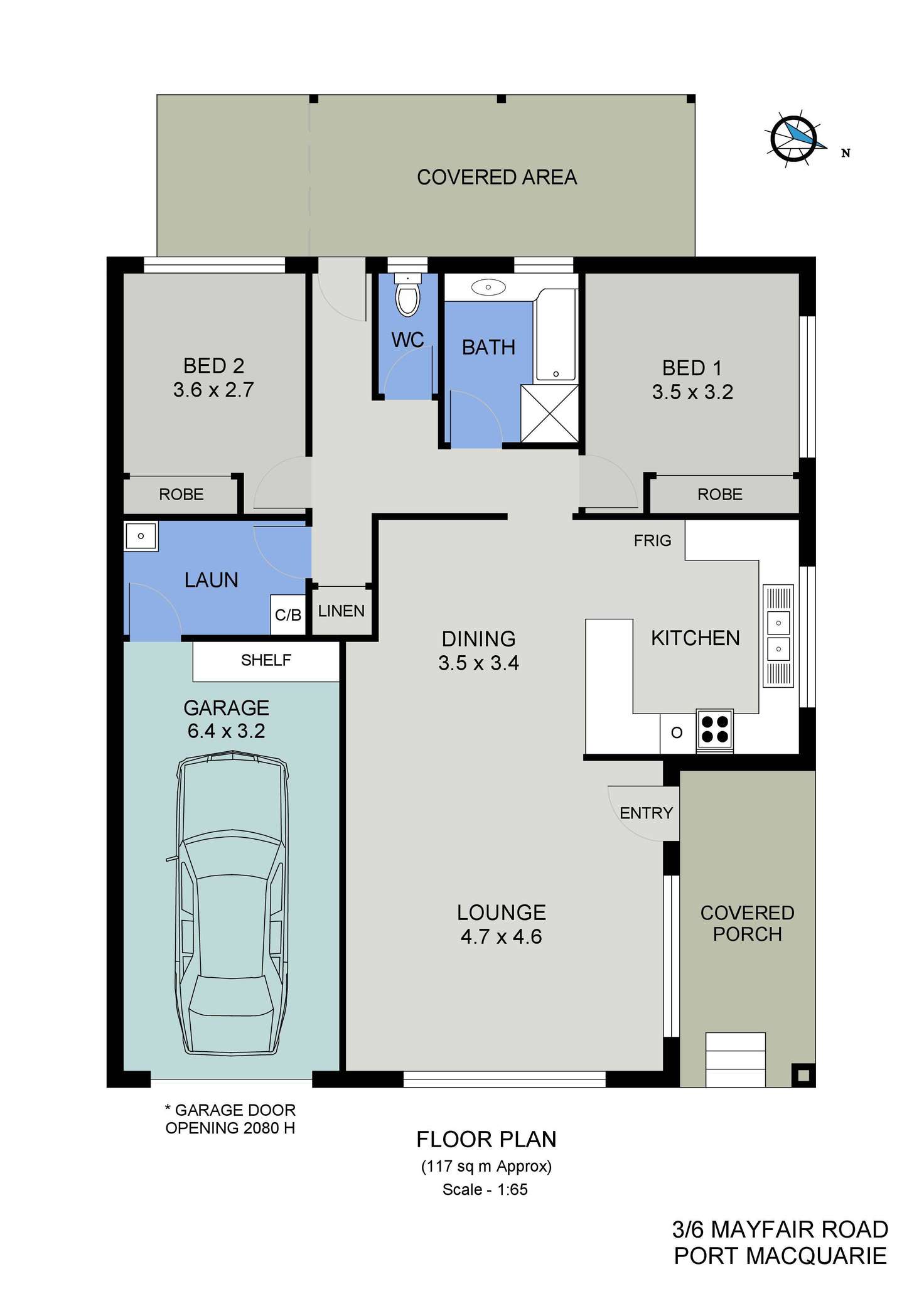 Floorplan of Homely villa listing, 3/6-8 Mayfair Road, Port Macquarie NSW 2444