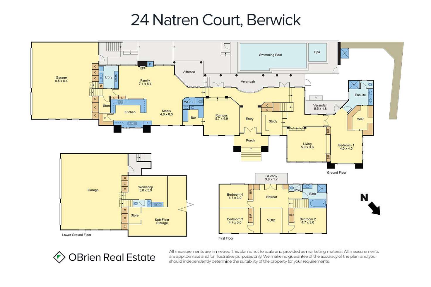 Floorplan of Homely house listing, 24 Natren Court, Harkaway VIC 3806