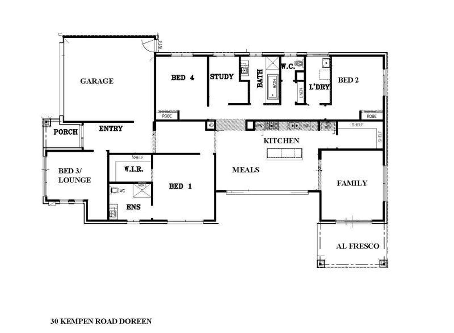 Floorplan of Homely house listing, 30 Kempen Road, Doreen VIC 3754