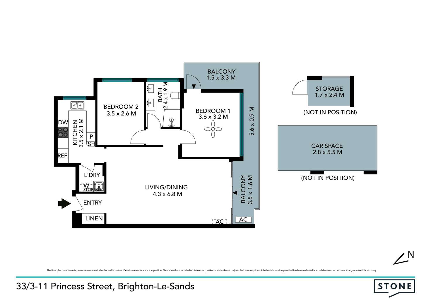 Floorplan of Homely apartment listing, 33/3-11 Princess Street, Brighton-le-sands NSW 2216