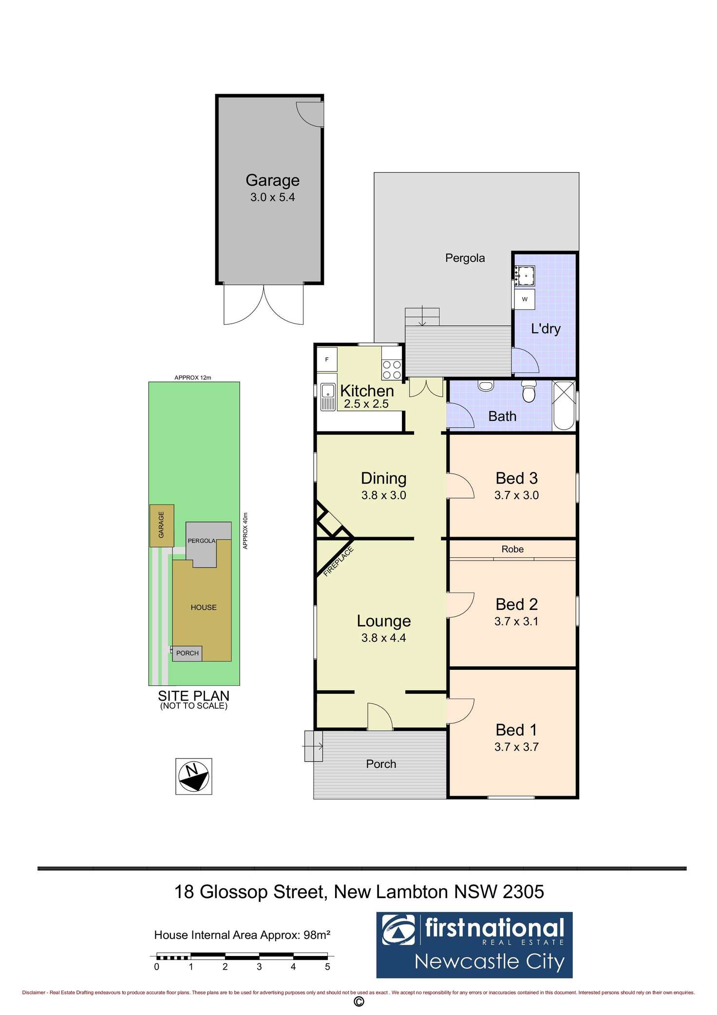 Floorplan of Homely house listing, 18 Glossop Street, New Lambton NSW 2305