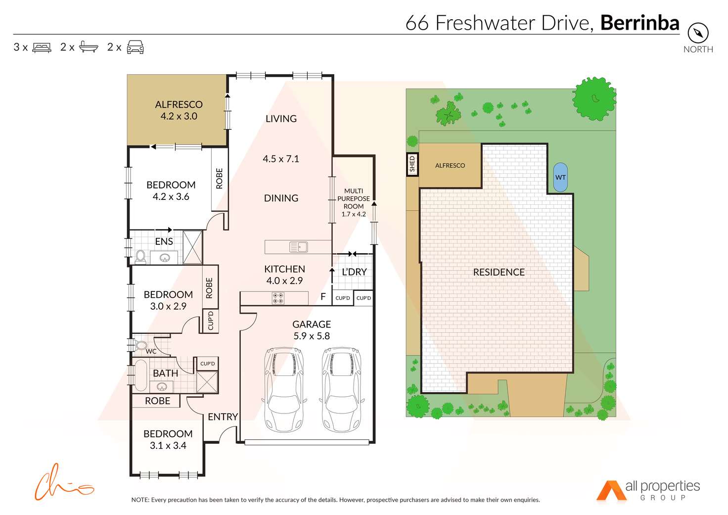 Floorplan of Homely house listing, 66 Freshwater Drive, Berrinba QLD 4117