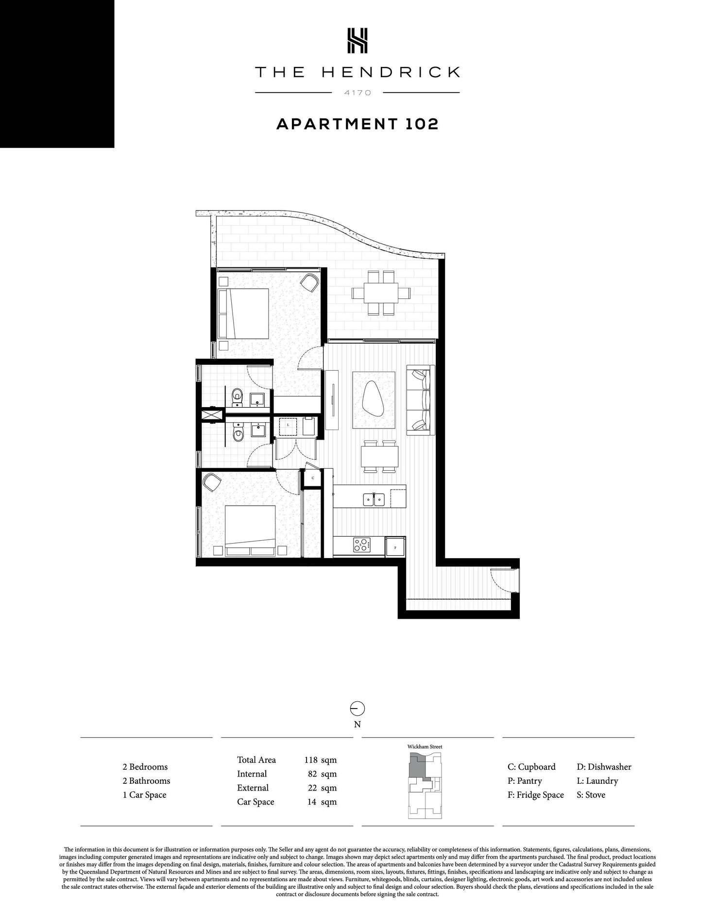 Floorplan of Homely apartment listing, 102/49 Wickham Street, Morningside QLD 4170