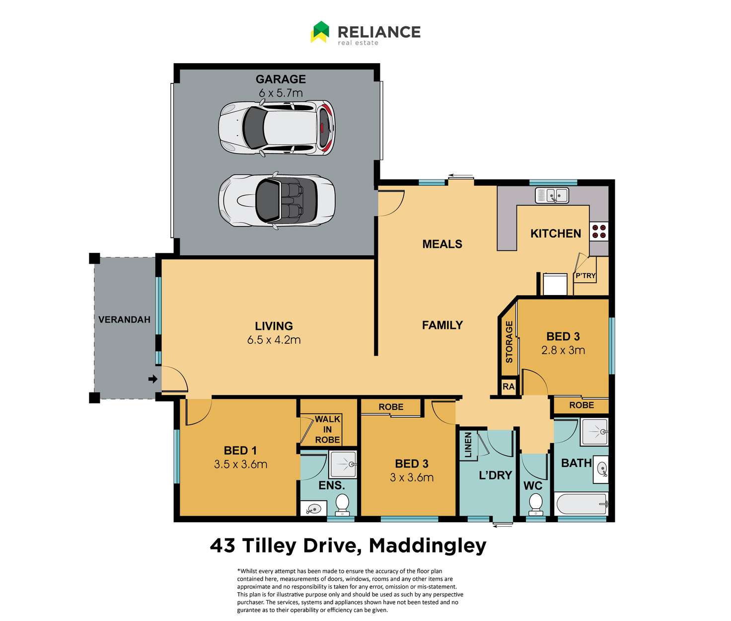 Floorplan of Homely house listing, 43 Tilley Drive, Maddingley VIC 3340