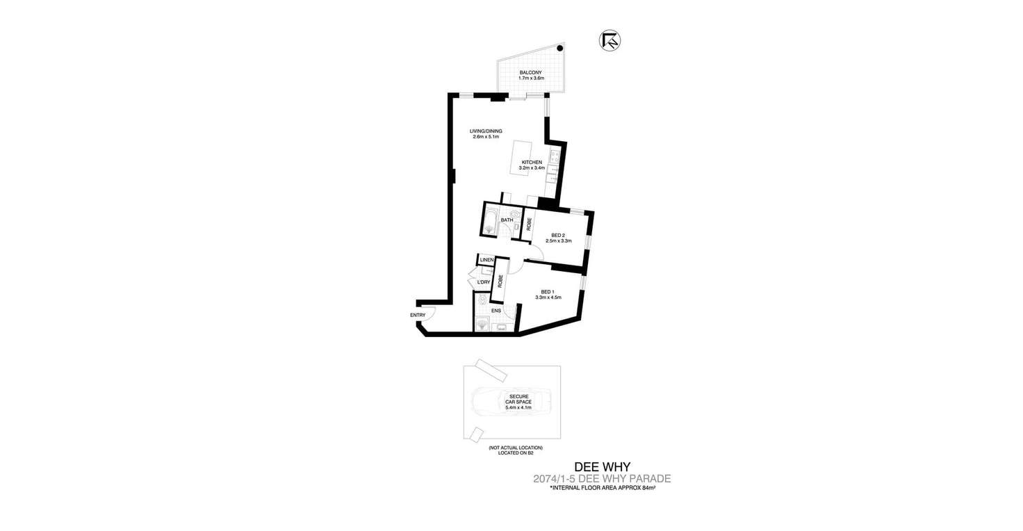Floorplan of Homely unit listing, 2074/1-5 Dee Why Parade, Dee Why NSW 2099