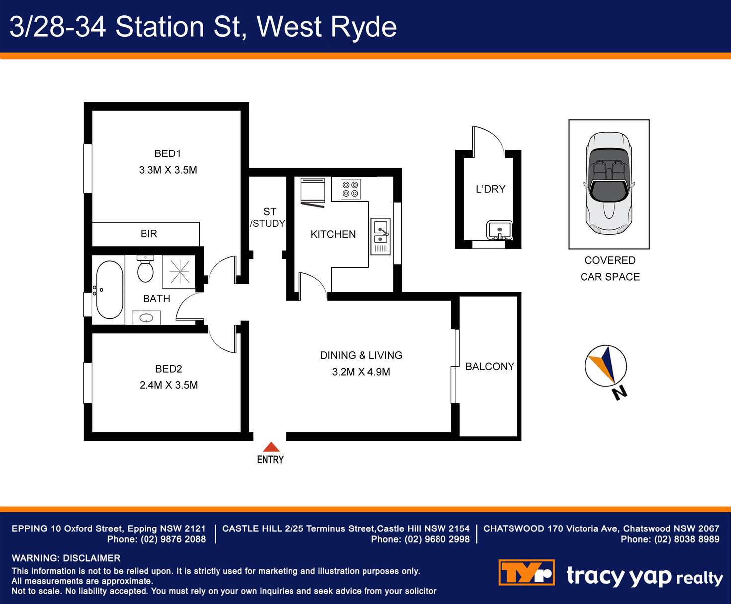 Floorplan of Homely unit listing, 3/28 Station Street, West Ryde NSW 2114